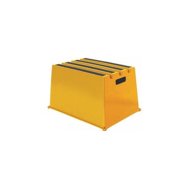 Schwerlasttritt  Stufen einschl. Plattform 1 Plattformhöhe 307 mm Kunststoff gelb