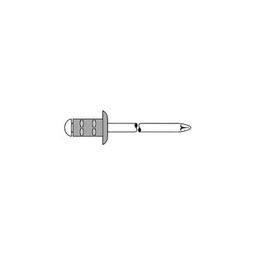 Gesipa Blindniet PolyGrip® Nietschaft d x l 3,2 x 8 mm Aluminium / Edelstahl 100 Stück