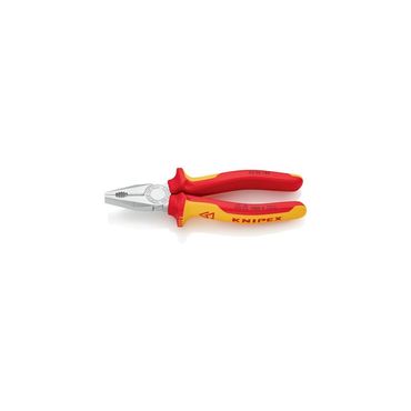 Knipex Kombizange  Länge 180 mm Mehrkomponenten-Hüllen verchromt VDE