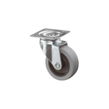 Bs rollen Lenkrolle  Rad-Ø 50 mm Tragfähigkeit 35 kg mit Anschraubplatte grau