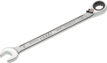 Hazet Maulringratschenschlüssel 606 Schlüsselweite 12 mm Länge 180,3 mm umschaltbar, Ringseite 15 °