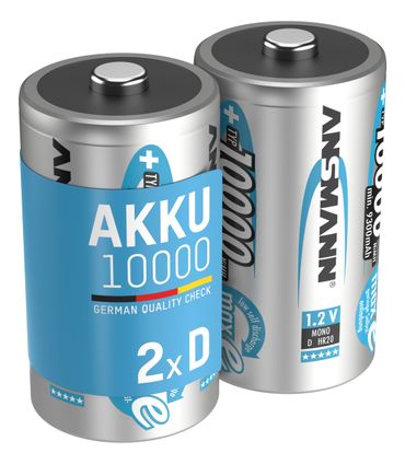 Ansmann Akkuzelle  1,2 V 10000 mAh R20-D-Mono HR20 2
