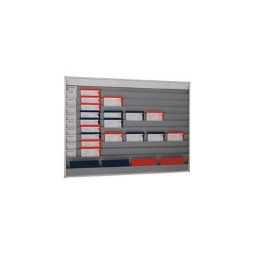 Eichner Planungstafel  H1282xB1580xT78 mm 10 Schienen grau