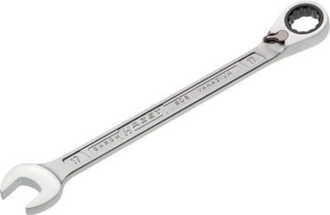 Hazet Maulringratschenschlüssel 606 Schlüsselweite 17 mm Länge 242,2 mm umschaltbar, Ringseite 15 °