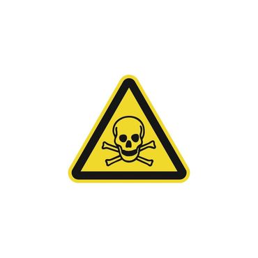 Warnzeichen ASR A1.3/DIN EN ISO 7010 200 mm Warnung vor giftigen Stoffe Folie
