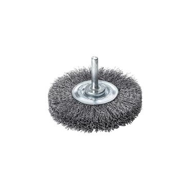 Lessmann Rundbürste  Ø 80 mm Schaft 6 mm Drahtstärke 0,3 mm Stahl 19 mm 15000 min-¹