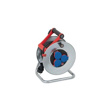 Brennenstuhl Kabeltrommel Garant S240 25 m N05V3V3 3 x 1,5 mm² 240 mm 3 Schutzkontaktsteckdosen Stahlblech IP44