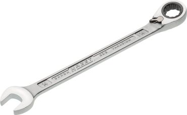 Hazet Maulringratschenschlüssel 606 Schlüsselweite 14 mm Länge 204,6 mm umschaltbar, Ringseite 15 °