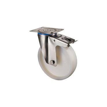 Bs rollen Lenkrolle  Rad-Ø 80 mm Tragfähigkeit 100 kg mit Totalfeststeller Kunststoff 95x80mm