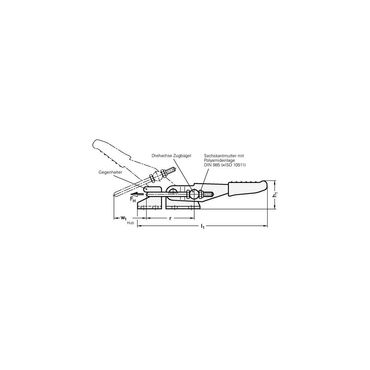 Ganter Verschluss-Spanner GN 851 Stahl Haltekraft FH 7000 N