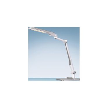 Styro Schreibtischleuchte LED Multiflex ABS, Eisen, PS weiß/silber Höhe 600 mm mit Standfuß und Klemme LED