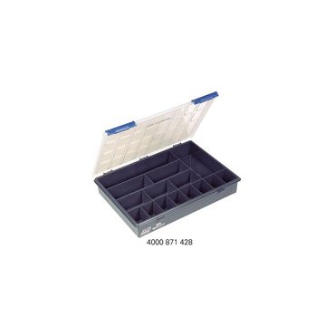 Raaco Sortimentskasten  B338xT261xH57mm 15 Fächer transparent dunkelblau