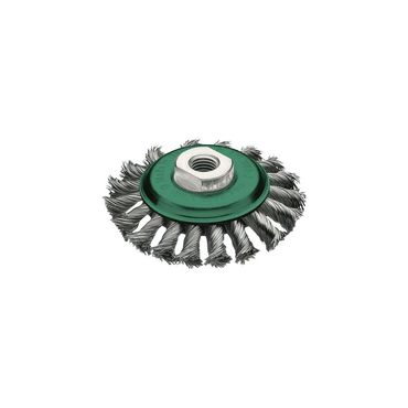 Lessmann Kegelbürste  Ø 100 mm Gewinde Drahtstärke 0,5 mm Edelstahl 12 mm 15000 min-¹