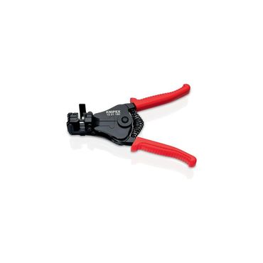 Knipex Abisolierzange  Länge 180 mm schwarz lackiert Kunststoffüberzug mit Öffnungsfeder