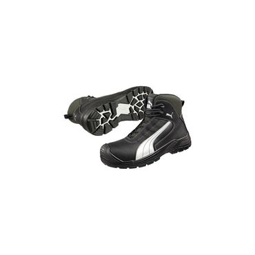 Puma Sicherheitsstiefel Cascades Mid Größe 42 schwarz/weiß S3 CI HI HRO SRC EN ISO 20345 Vollrindleder