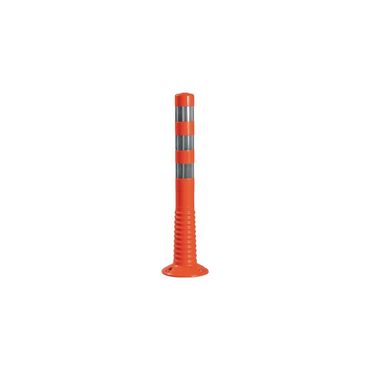Sperrpfosten  TPU orange/weiß Ø 80 mm zum Aufschrauben m.Befestigungsmaterial Höhe über Flur 750 mm
