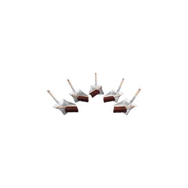 Kehrschaufelset mit Holzgriff 5xArenga/Elastonhandfeger 5xKehrschaufel