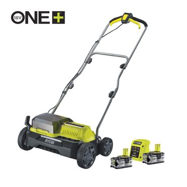 Ryobi 18 V ONE+ Brushless Akku-Vertikutierer RY18SFX35A-240, 2x 4,0 Ah Akku 