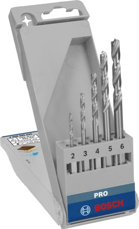 Bosch PRO Wood HSS Holzspiralbohrer Set, 5-tlg.