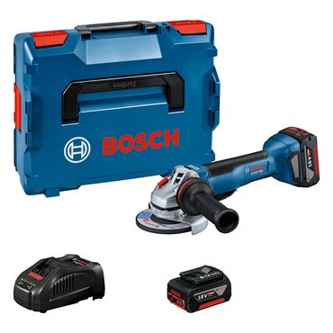 Bosch Akku-Winkelschleifer GWS 18V-10 P, 2x 5,0 Ah + Ladegerät in L-BOXX 136
