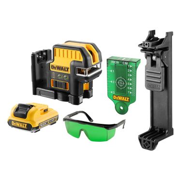 DeWALT Kreuzlinienlaser, DCE0822D1G, grün, 1x 2,0 Ah und Ladegerät im Koffer