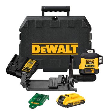 DeWALT Akku-Multilinien-Laser DCLE34031D1, 3x360°,Grün, 18V, 1x 2,0 Ah + Lader