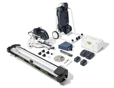 Festool Akku-Kapp-Zugsäge KSC 60 EB 5,0 I-UG-Set KAPEX, 2x 5,0 Ah und TCL6 DUO + Zubehör