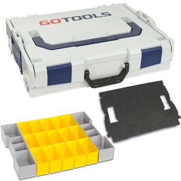 GOTOOLS L-BOXX-Set 102 grau mit Insetboxen-Set B3 und Deckeleinlage