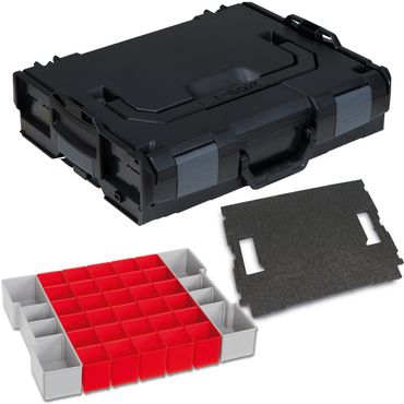 L-BOXX-Set  102 Schwarz mit Insetboxen-Set A3 und Deckeleinlage