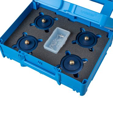 Vakuumspannsystem VAC DOG, 4 Stck mit Zubehör im TANOS Systainer (M137)