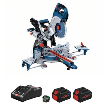 Bosch BITURBO Akku Kapp- und Gehrungssäge GCM 18V-216 DC ProCORE Akkus 2x 8,0 Ah, Ladeg.