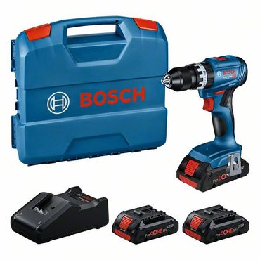 Bosch Akku-Schlagbohrschrauber GSB 18V-45, 3 x ProCORE18V 4.0Ah + Lader + L-Case