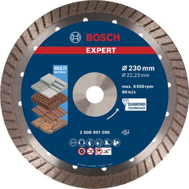 Bosch EXPERT MultiMaterial Diamanttrennscheiben, 230 x 22,23 x 2,4 x 15 mm
