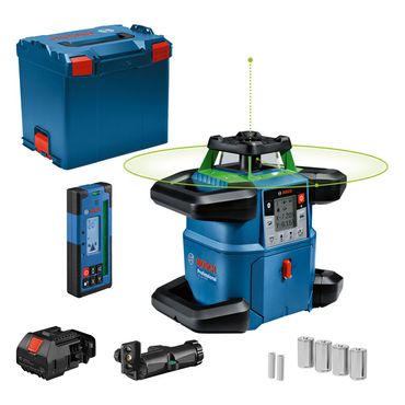 Bosch Rotationslaser GRL 600 CHV mit 4x Batterie und Laser Empfänger LR 65 G in L-BOXX
