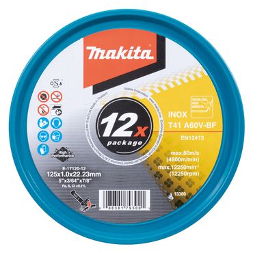 Makita Trennscheibe INOX 125x1,0mm 12 St. in Kunststoffdose