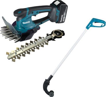 Makita Akku-Grasschere DUM604RFX1 18V 1x 3,0 Ah Akku + Lader + Griffverlängerung mit Rolle