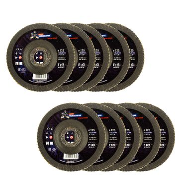 Echter Werkzeugfan Lamellenschleifteller Special Edition 125 mm, P 120, SP-ZK, 10 Stück