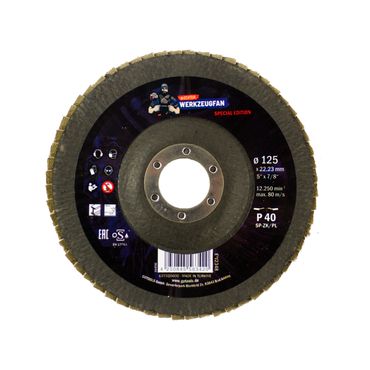 Echter Werkzeugfan Lamellenschleifteller Special Edition 125 mm, P 40, SP-ZK, 1 Stück