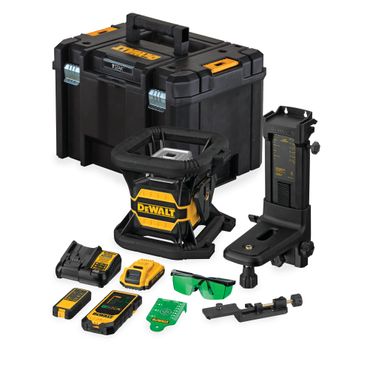 DeWALT Rotationslaser DCE080D1GS-QW grün, 18V 1x 2,0 Ah + Ladegerät + Zubehör