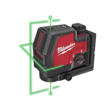 Milwaukee L4 CLLP-301C USB Akku-Kreuzlinienlaser mit Lotfunktion, Grün