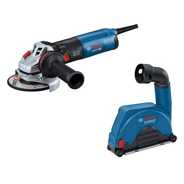 Bosch Winkelschleifer-Set GWS 14-125 + Absaughaube GDE 115/125 FC-T