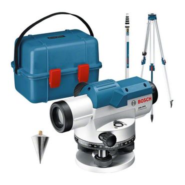 [Paket] Bosch Optisches Nivelliergerät GOL 20 D mit Baustativ BT160, Messstab GR 500