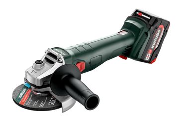 Metabo Akku-Winkelschleifer W 18 L 9-125, 2x 4,0 Ah und Ladegerät in metaBOX 165 L
