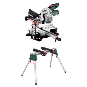 [Paket] Metabo Kapp- und Gehrungssäge KGS 216 M (613216000) mit Zugfunktion + KSU 100