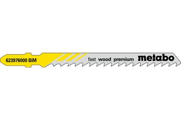 Metabo 5 Stichsägeblätter "fast wood premium" 74/ 4,0 mm, BiM (623976000)