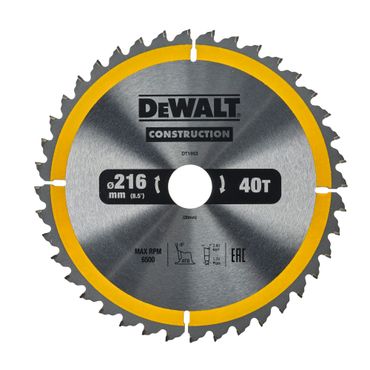 DeWALT Kreissägeblatt 216 x 30mm 40 WZ