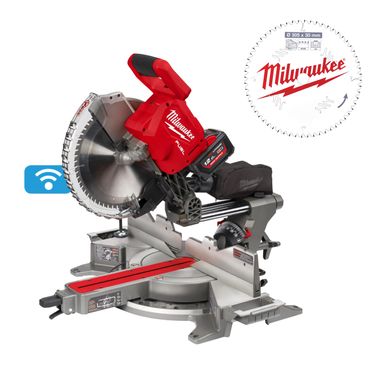 Milwaukee Akku-Kapp- Gehrungssäge M18 FMS305 1x 12 Ah Akku + Lader + extra Sägeblatt Z60