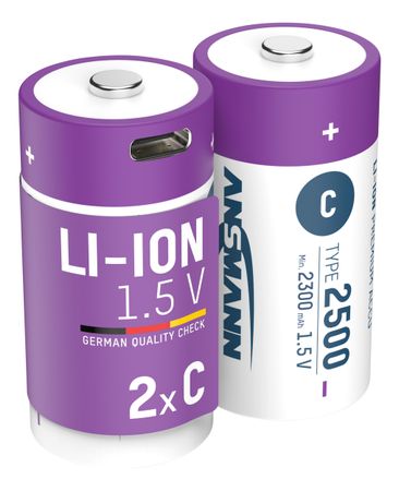 Ansmann Akkuzelle Baby C, 1,5V 2300 mAh, 2 Stück