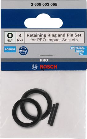 Bosch Set mit Haltering und Stift für PRO Impact Steckschlüsseleinsätze,3/8", 4-tlg.