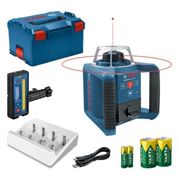 Bosch Rotationslaser GRL 300 HV + Laser-Empfänger LR 45 + Varta in L-BOXX 238